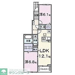フランシーズコート行田 2LDKの間取図画像