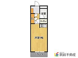 コーポラスF1 ワンルームの間取図画像