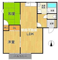フレグランス南町F 2LDKの間取図画像
