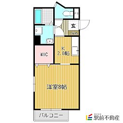 エミネンス 1Kの間取図画像