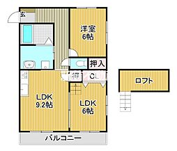 プロスペールSV 2LDKの間取図画像