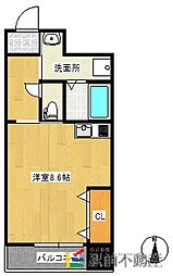 PLACE久留米中央 1Kの間取図画像