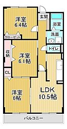 グランドポート 3LDKの間取図画像