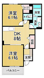 Centerpoint1 2DKの間取図画像