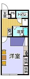 レオパレスクレール鳴門 1Kの間取図画像