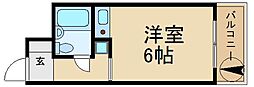 朝日プラザアクルス城東 3階ワンルームの間取り