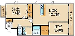 シャーメゾンボナール 1SLDKの間取図画像
