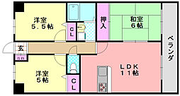 ルミナスコート 3LDKの間取図画像