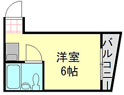 ビスタ加美 ワンルームの間取図画像