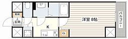 フォレストインサイド鳳 1Kの間取図画像