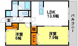 フォンテーヌ朱雀 4階
