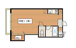 ラ・ベラカーサ ワンルームの間取図画像