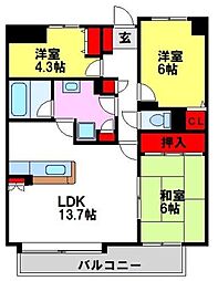清喜スカイマンション二日市 2階/202
