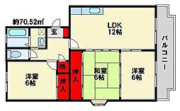 レークサイドパーク2 3LDKの間取図画像