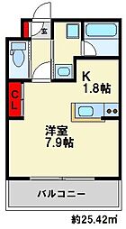 ソレイユ曙 ワンルームの間取図画像