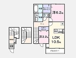 グレイス ケイ 2LDKの間取図画像
