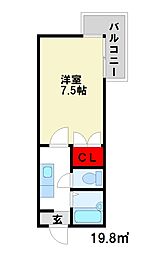 シャローム.S 1Kの間取図画像