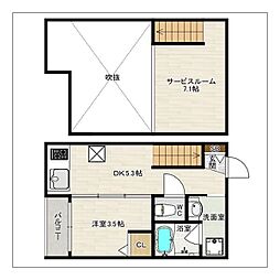 DreamStage博多南Passo 1DKの間取図画像