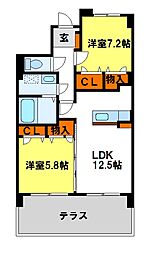 エルマーナ1 2LDKの間取図画像