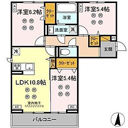 サリサ.k 3階3LDKの間取り