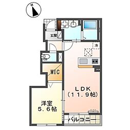 TKレジデンス 1LDKの間取図画像