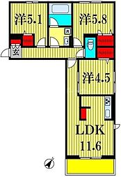 間取図画像 3LDK