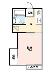 メゾンド・アイ 1階1Kの間取り