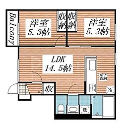 間取図画像 2LDK