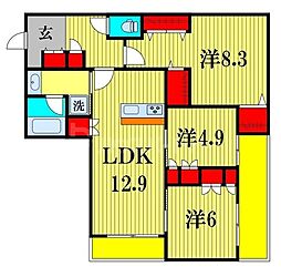 間取図画像 3LDK