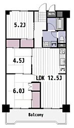 ジュウエル常盤平 3LDKの間取図画像
