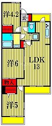 ベルシェ壹番館 3LDKの間取図画像