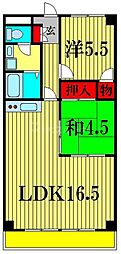 プライムローズ 2LDKの間取図画像
