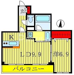 SophiaGrace 1LDKの間取図画像