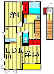 グリーンテリアGI 2LDKの間取図画像