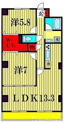 グリーン・マノリアル 2LDKの間取図画像