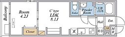 リブリ・スカイブルー 1LDKの間取図画像