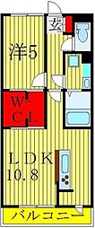 モンレーヴ 1LDKの間取図画像