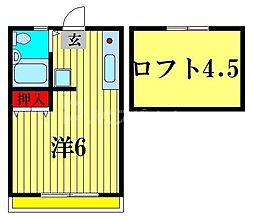 メイプルヒルズ小金原 ワンルームの間取図画像