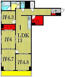 ダイヤリッジ常盤平 4LDKの間取図画像