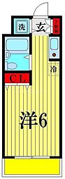 TOP八柱No.2 ワンルームの間取図画像