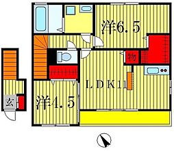 グランシャリオA 2DKの間取図画像