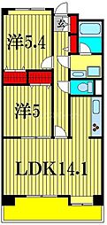 コンフォートヒル上本郷 2LDKの間取図画像