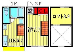 ティロ・フィナーレ 1DKの間取図画像