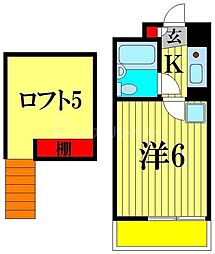 グランドソレイユ松戸 1Kの間取図画像