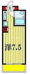 鎌ヶ谷ハイツ ワンルームの間取図画像