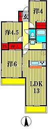 ベルシェ壹番館 3LDKの間取図画像