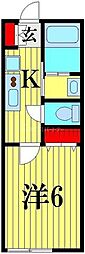 EMMA東松戸 1Kの間取図画像