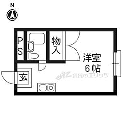 テラスワン17 ワンルームの間取図画像