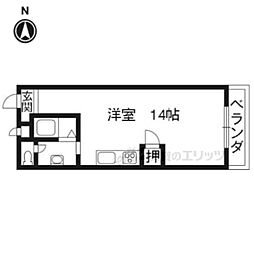 ドルミマンション 3階1Kの間取り