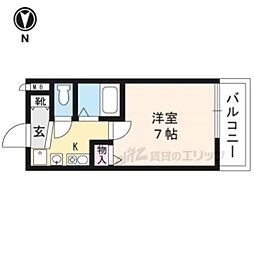 阪急京都本線 西院駅 徒歩10分の賃貸マンション 10階1Kの間取り
